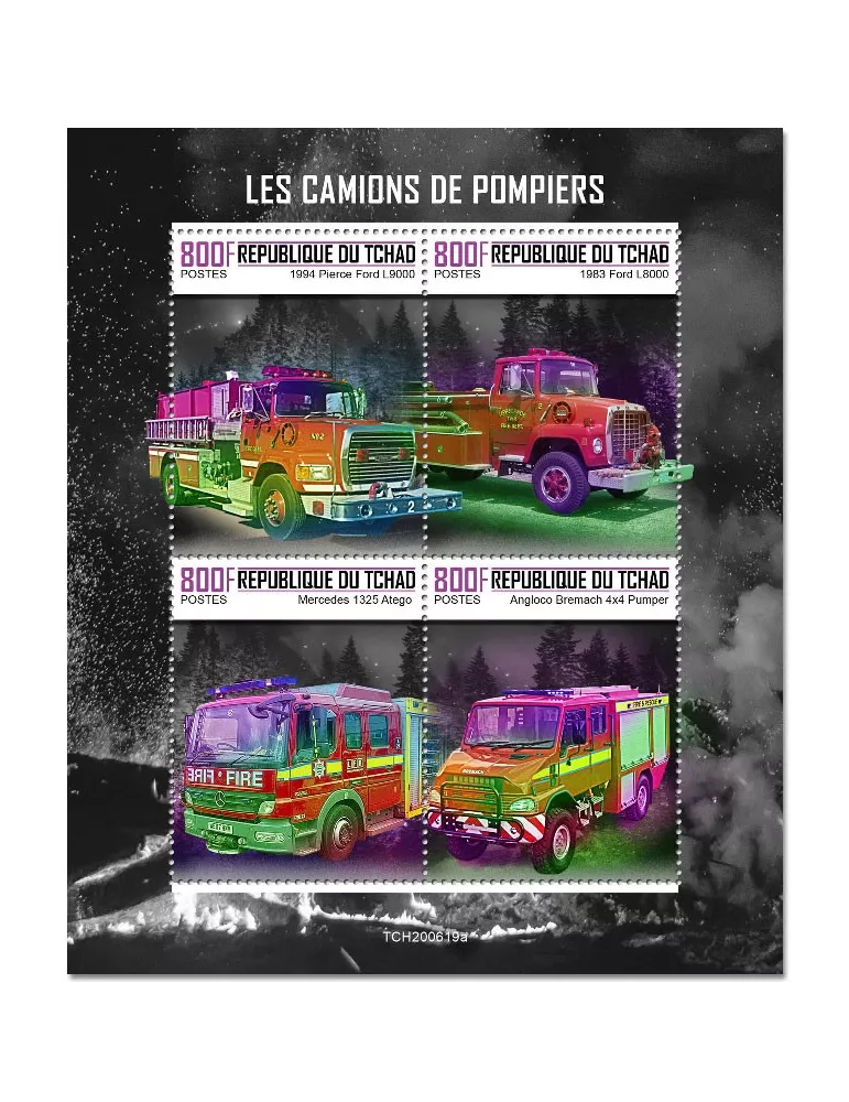 n° 3108/3111 - Timbre TCHAD Poste