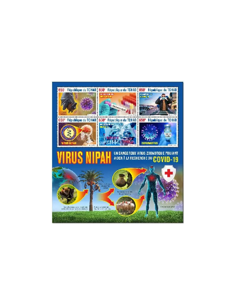 n° 3150/3155 - Timbre TCHAD Poste