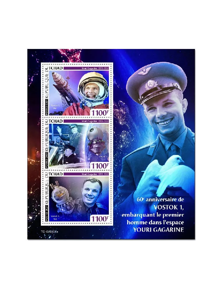 n° 3256/3258 - Timbre TCHAD Poste