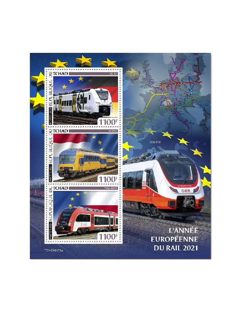 n° 3262/3264 - Timbre TCHAD Poste