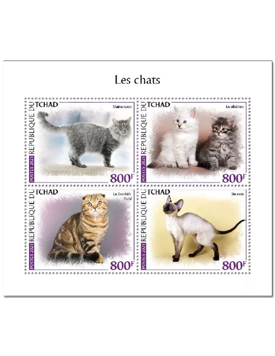 n° 3309/3312 - Timbre TCHAD Poste