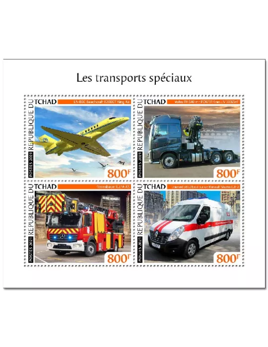 n° 3400/3403 - Timbre TCHAD Poste