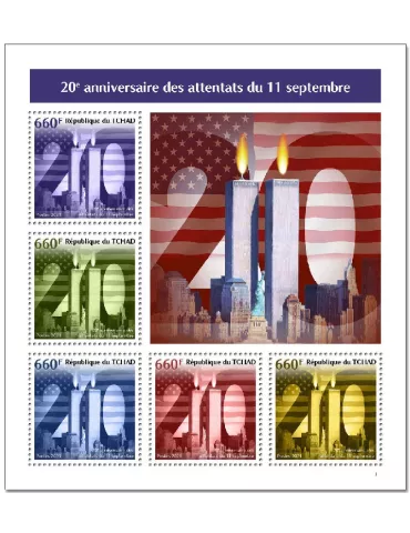 n° 3419/3423 - Timbre TCHAD Poste