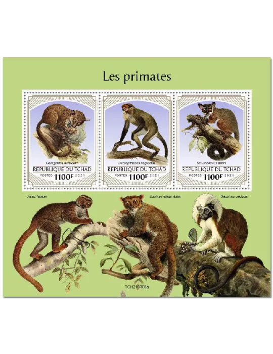 n° 3482/3484 - Timbre TCHAD Poste