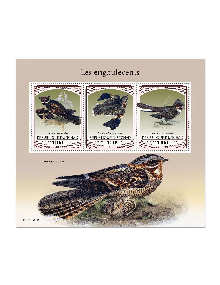 n° 3515/3517 - Timbre TCHAD Poste