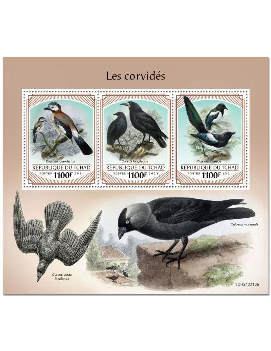 n° 3521/3523 - Timbre TCHAD Poste