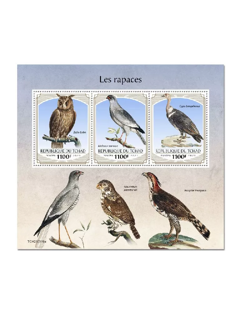 n° 3524/3526 - Timbre TCHAD Poste