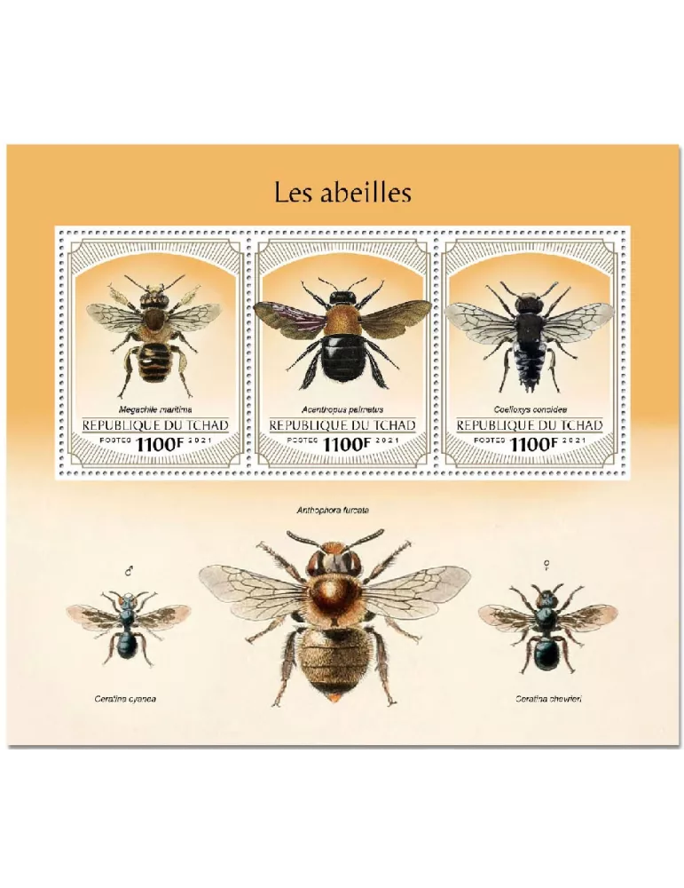 n° 3530/3532 - Timbre TCHAD Poste