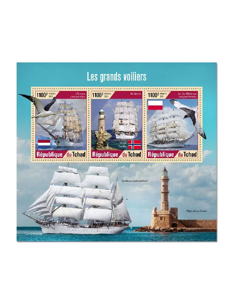 n° 3559/3561 - Timbre TCHAD Poste