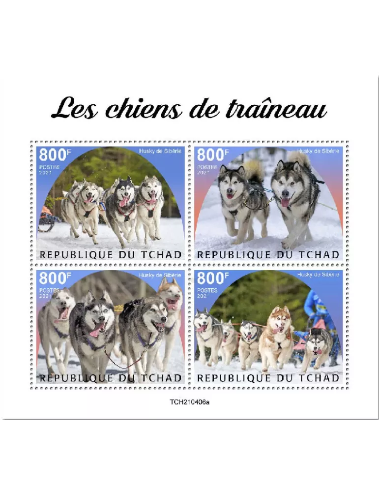 n° 3641/3644 - Timbre TCHAD Poste