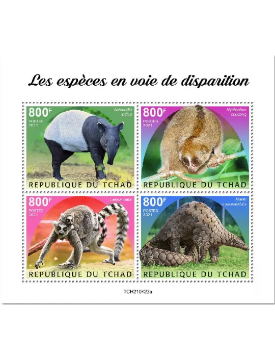 n° 3696/3699 - Timbre TCHAD Poste