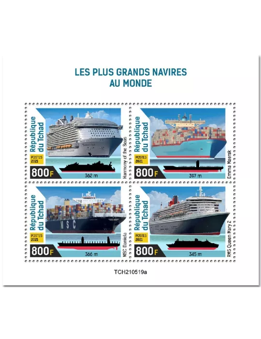 n° 3862/3865 - Timbre TCHAD Poste