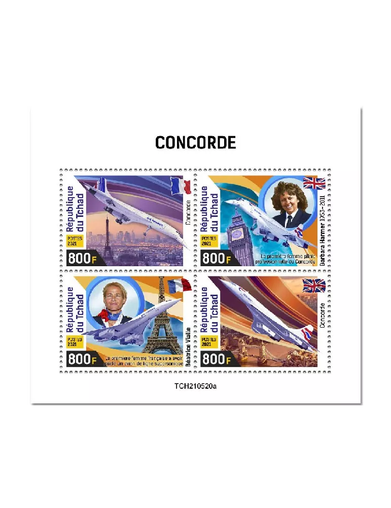 n° 3866/3869 - Timbre TCHAD Poste