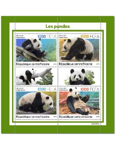 n° 8687/8690 - Timbre CENTRAFRIQUE Poste