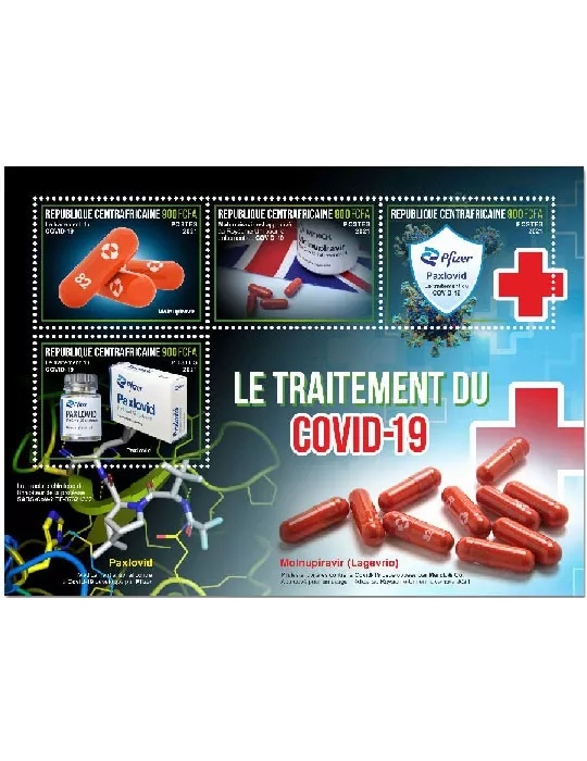 n° 8782/8785 - Timbre CENTRAFRIQUE Poste