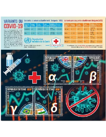 n° 3940/3943 - Timbre TCHAD Poste