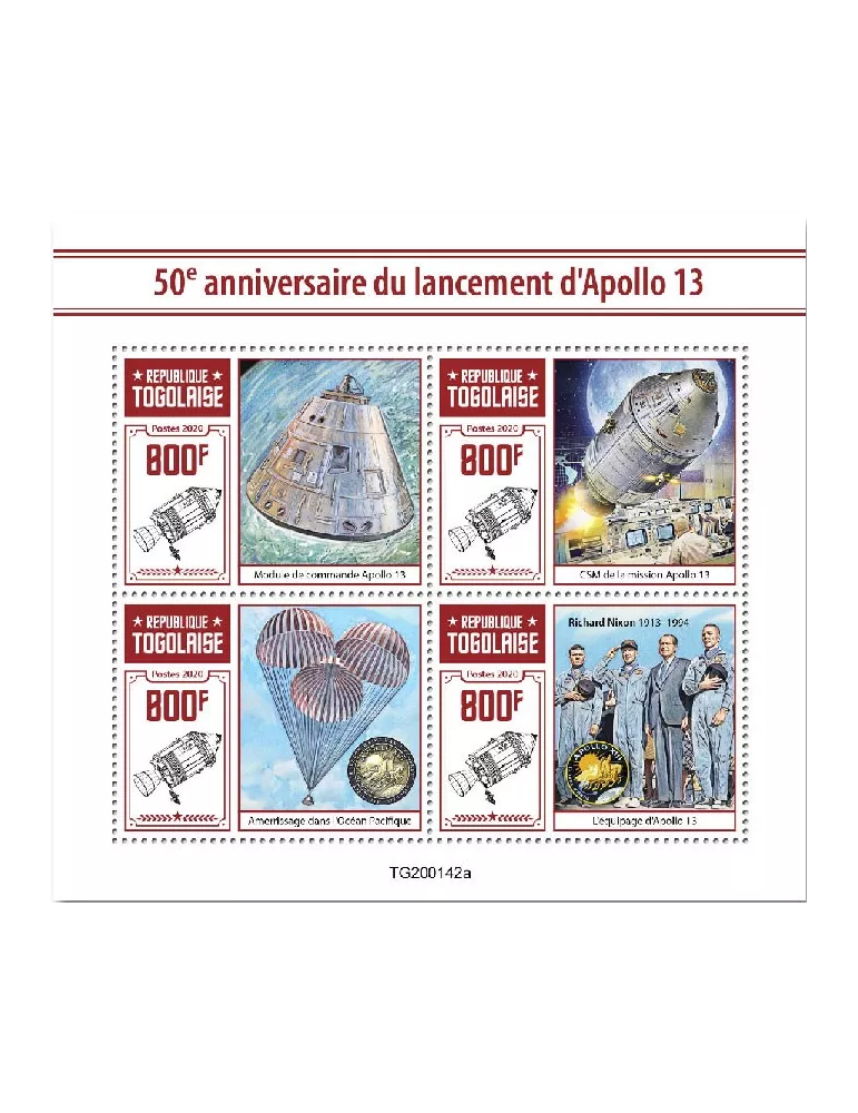 n° 8067/8070 - Timbre TOGO Poste