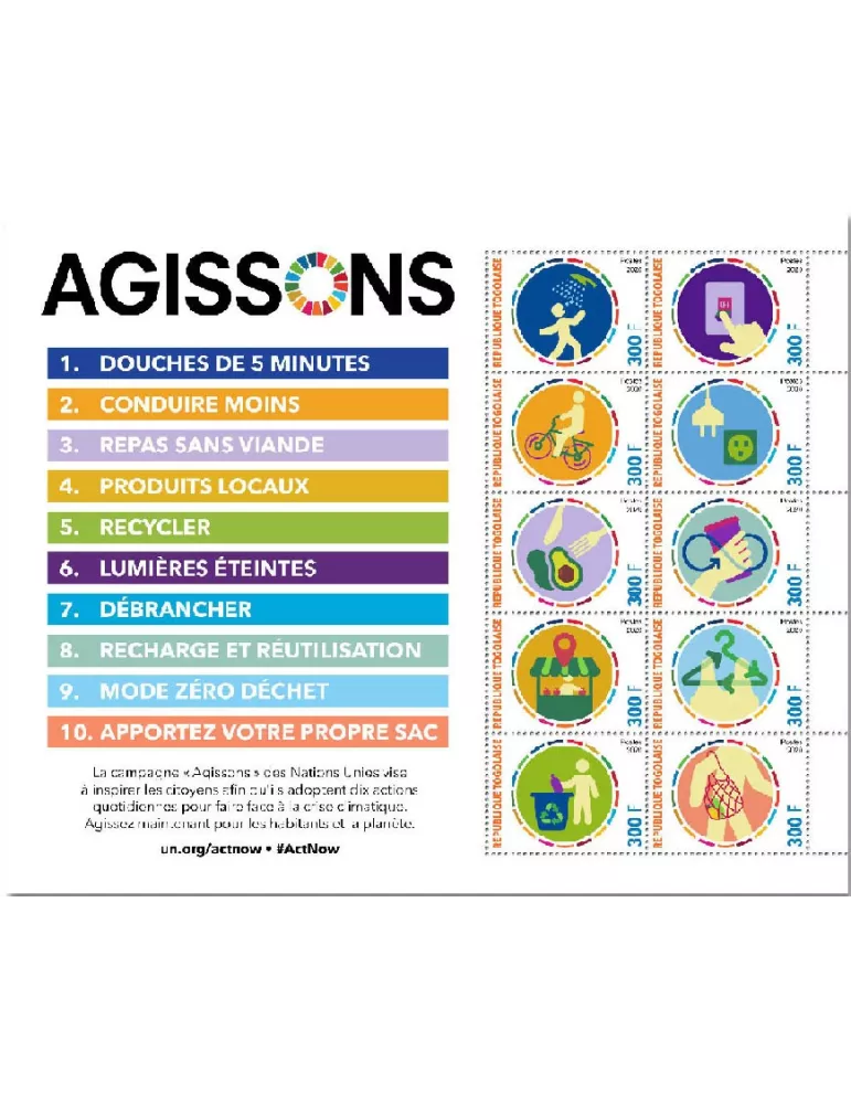 n° 8552/8561 - Timbre TOGO Poste