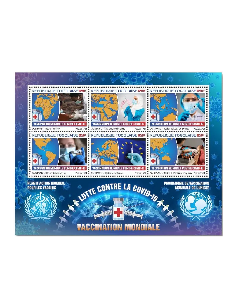 n° 9017/9022 - Timbre TOGO Poste