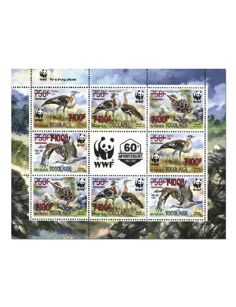 n° 9257/9260 (les 8 valeurs - 2 séries) - Timbre TOGO Poste