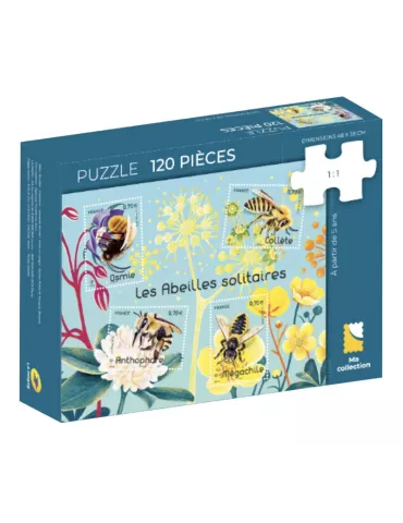 PUZZLE TIMBRÉS : LES ABEILLES SOLITAIRES (120 PIECES)