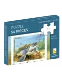 PUZZLE TIMBRÉS : LA TORTUE VERTE (54 PIECES)