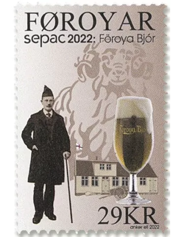 n°1040 - Timbre ILE FEROE Poste