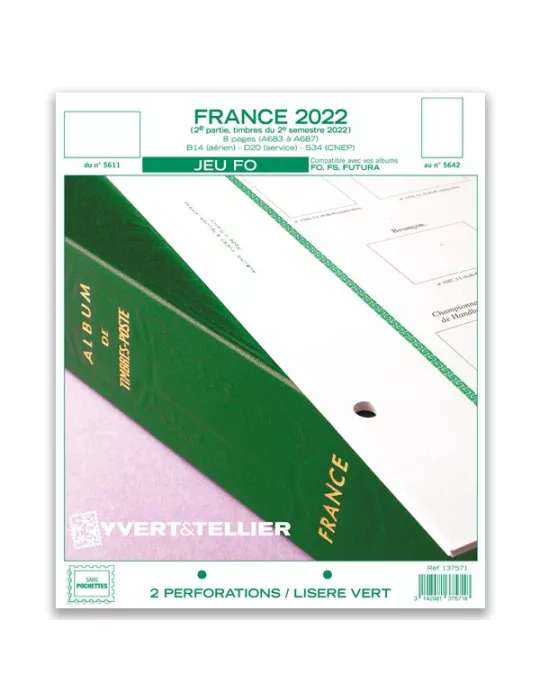 FRANCE FO : 2022 - 2E SEMESTRE (JEUX SANS POCHETTES)