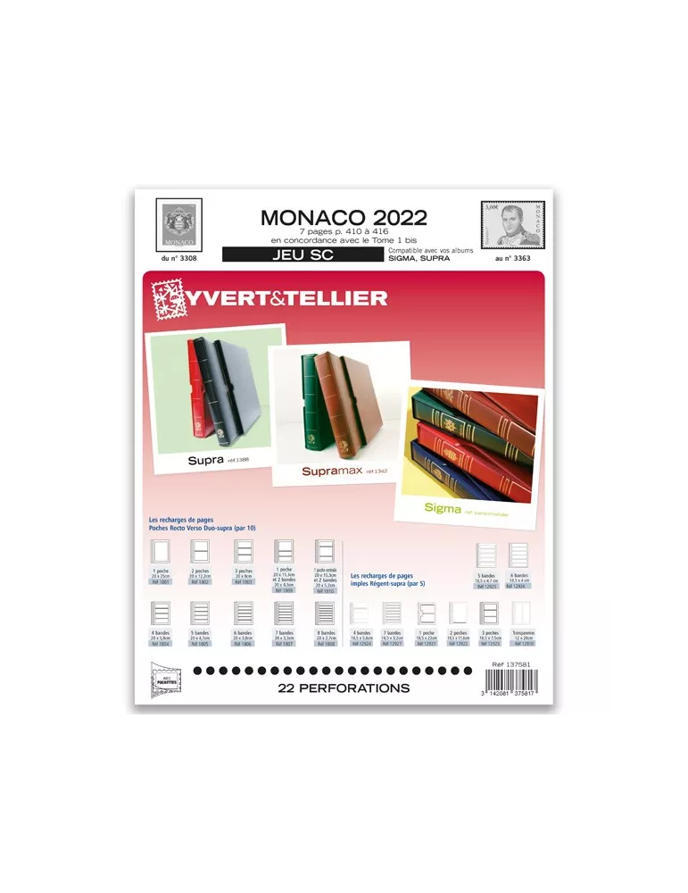MONACO SC : 2022 (JEUX AVEC POCHETTES)