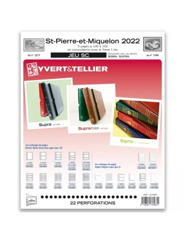 SAINT PIERRE ET MIQUELON SC : 2022 (JEUX AVEC POCHETTES)