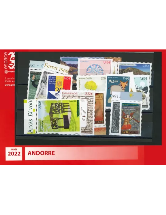 n° 870/884 - Timbre Andorre Année complète (2022)