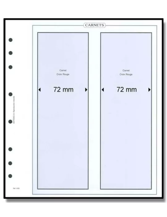 Feuille AV : pour 2 carnets Croix-rouge (x10) - AV EDITIONS®
