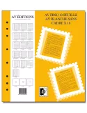 Feuille AV : blanche sans cadre (x10) - AV EDITIONS®