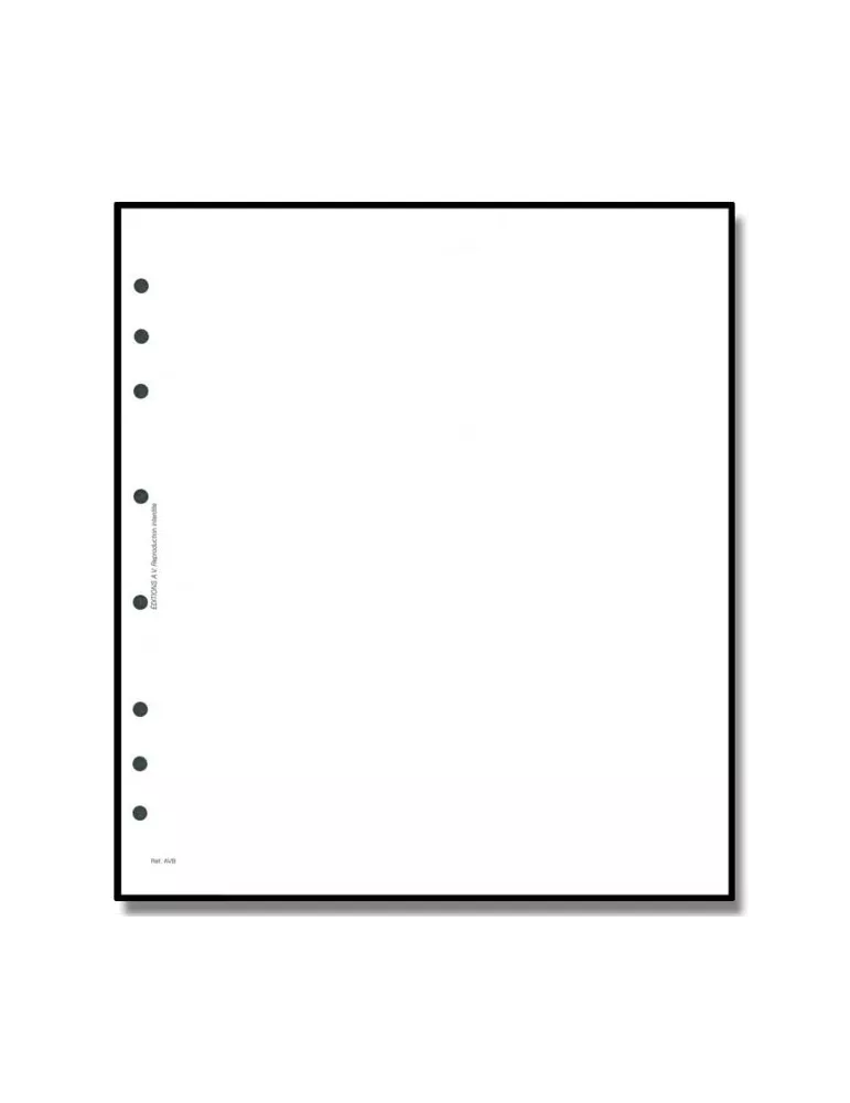 Feuille AV : blanche sans cadre (x10) - AV EDITIONS®