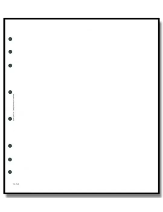 Feuille AV : blanche sans cadre (x10) - AV EDITIONS®