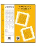 Feuille AV : blanche avec cadre (x10) - AV EDITIONS®