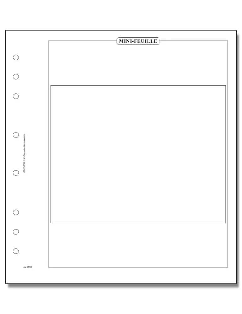 Feuille AV : pour minifeuille horizontale (x10) - AV EDITIONS®