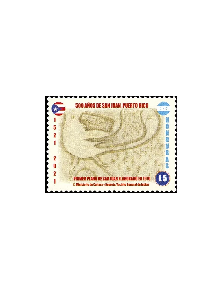 n° 335/338 - Timbre HONDURAS Poste