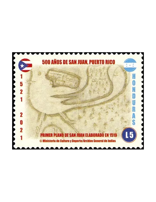 n° 335/338 - Timbre HONDURAS Poste
