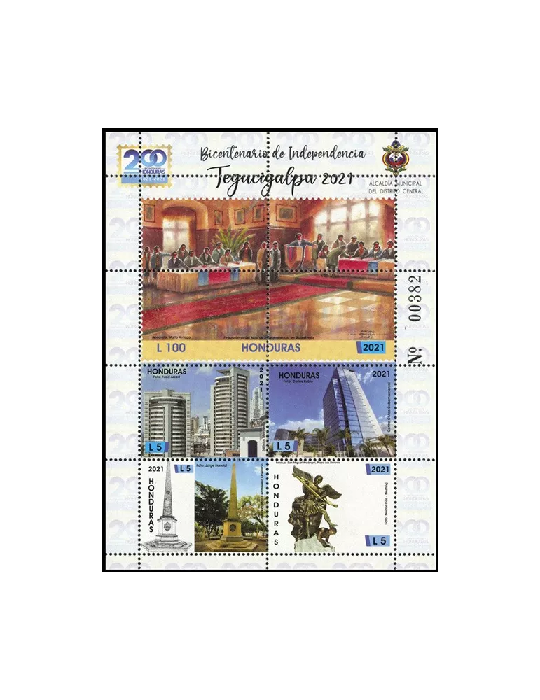 n° 97 - Timbre HONDURAS Blocs et feuillets