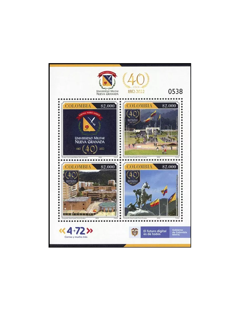 n° 2471/2474 - Timbre COLOMBIE Poste