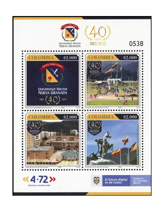 n° 2471/2474 - Timbre COLOMBIE Poste