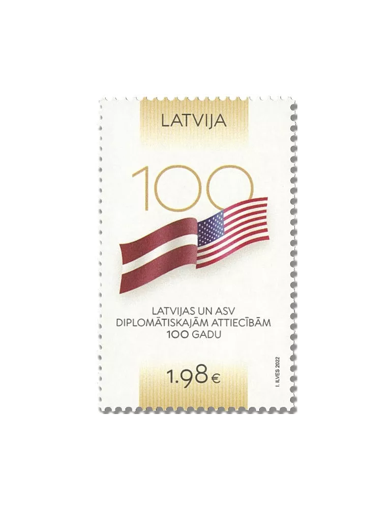 n° 1147 - Timbre LETTONIE Poste