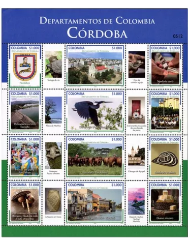 n° 2487/2498 - Timbre COLOMBIE Poste