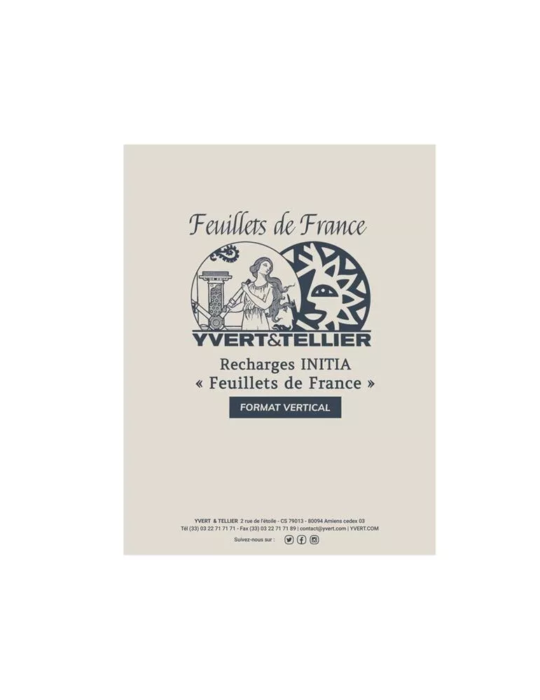 Recharge INITIA Feuillets de France - Verticale (x5)