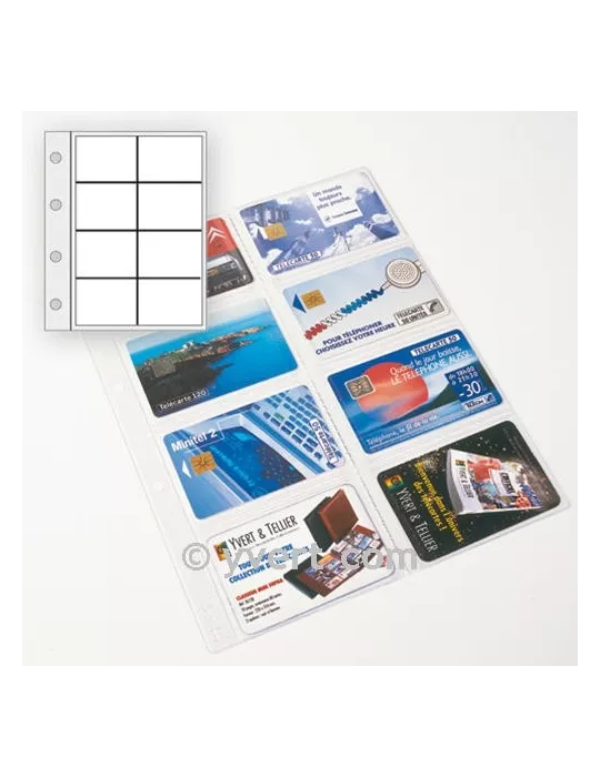 Recharges rigides CARAVELLE : 8 poches (TÉLÉCARTES / COIN CARDS)