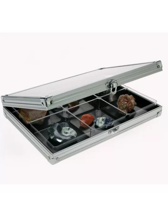 VITRINE ALU COMPACT : 6 CASES (87 x 90 mm) - SAFE®