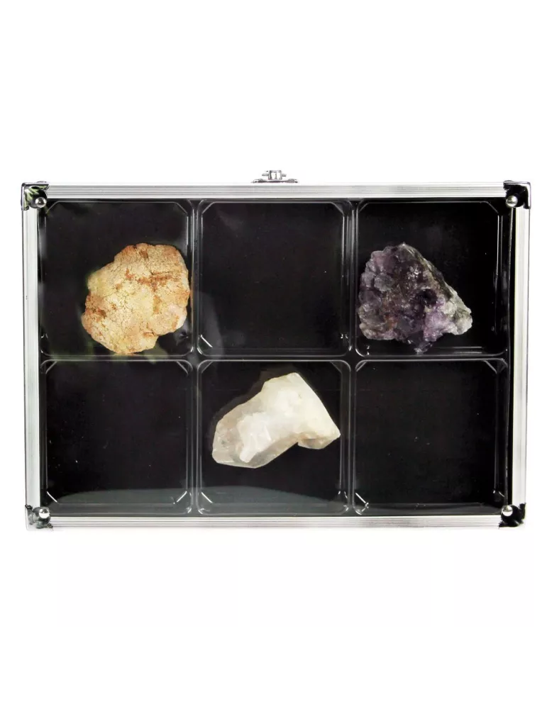 VITRINE ALU COMPACT : 6 CASES (87 x 90 mm) - SAFE®