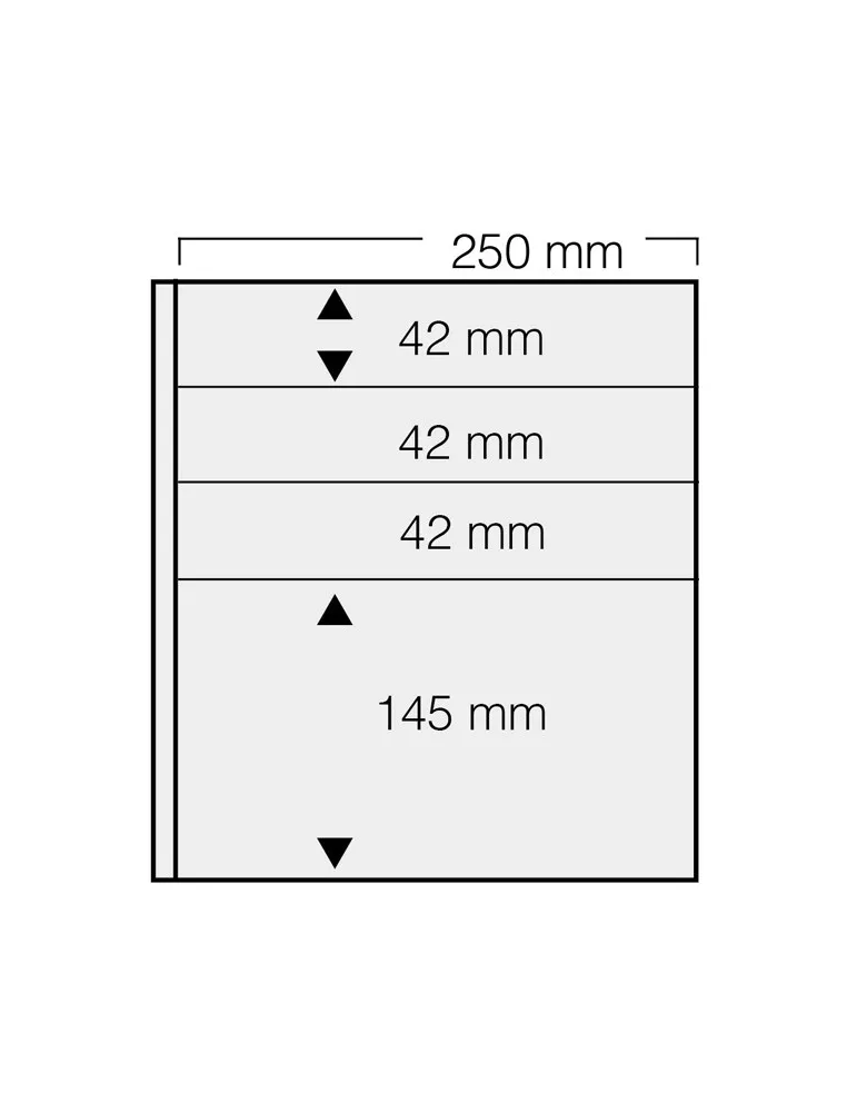 FEUILLES GARANT 7241 : 4 BANDES (FOND NOIR - PAR 5) - SAFE®
