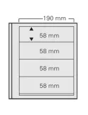 FEUILLES SPECIAL DUAL 614 : 4 BANDES (FOND TRANSPARENT - PAR 5) - SAFE®